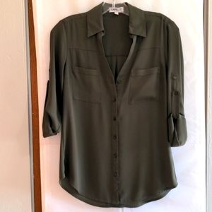 Express XS Portofino blouse in army green